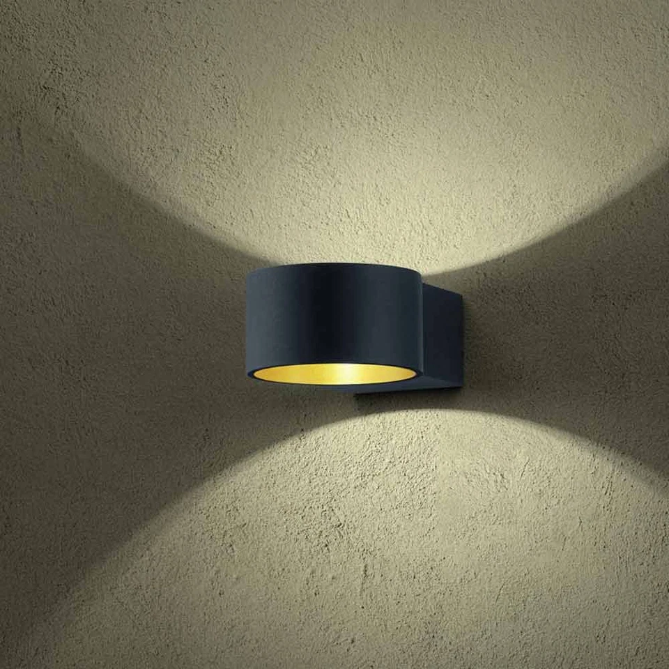 Trio LED Wandleuchte Lacapo Schwarz matt & Gold 4,5W warmweiß 3000K Up & Down - Bild 4 von 4