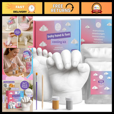 3D Baby Handprint Footprint Casting Kit - Keepsake Gift Set for Newborns  Kids