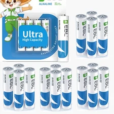 EBL AAA Alkaline Batteries 1.5V Lot of  Triple A,10 Years shelf Life