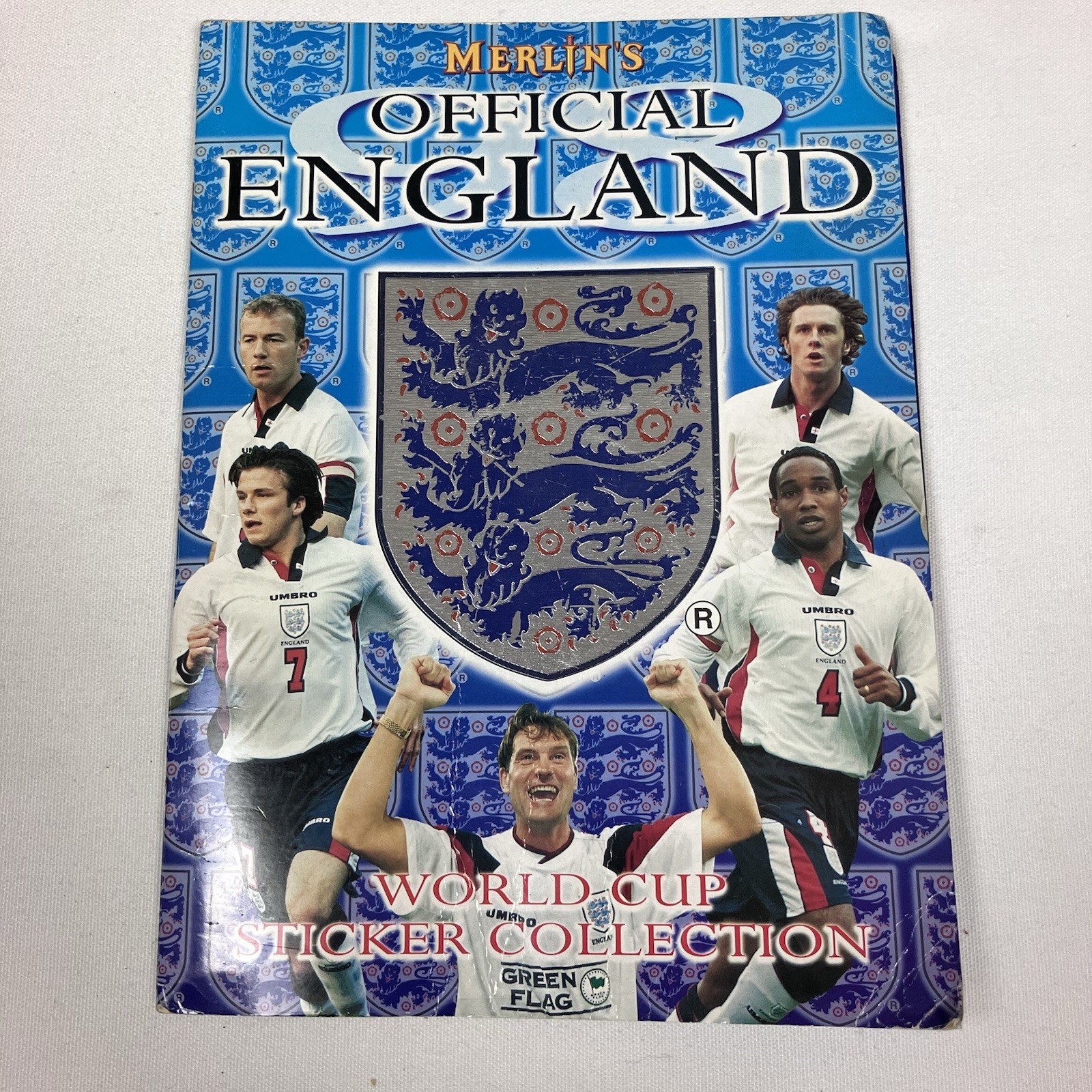 Merlin's Official England 1998 World Cup Sticker Collection Album 90% Complete