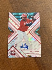 Willy Fana 2018 Panini Elite Status Die Cut Red Auto #185 Los Angeles Angels /75
