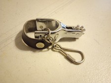 Western Boot Spur Keychain Bag Charm Silver 