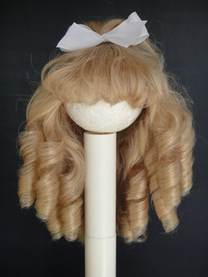 Alte Puppenperücke T8 (31 cm - 12,4'') Naturhaar - Zwilling Doll Wig