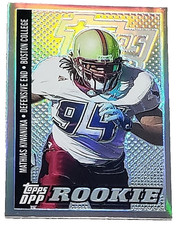 2006 TOPPS DPP MATHIAS KIWANUKA ROOKIE REFRACTOR CARD #136 FOOTBALL CARD. rookie card picture