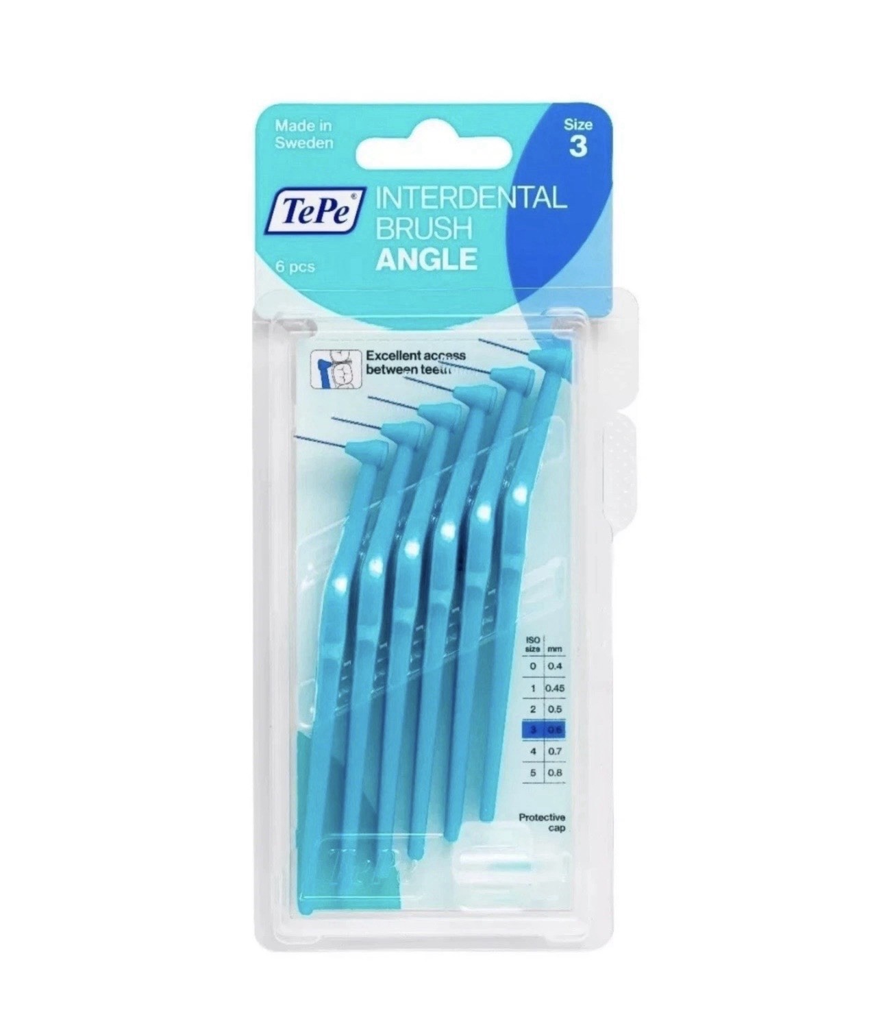 TePe Angle Blue 0.6mm Interdental Brush - Pack of 6 Brushes