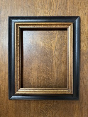 Vintage Bilderrahmen Holz schwarz/gold 25,3×20,2 cm   Barock-Stil