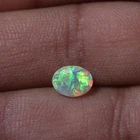 8x6 MM Natural White Ethiopian Opal 0.60 Ct Oval Cut AAA+ Rainbow Fire Gem