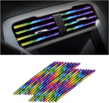 20PCS Car AC Vent Trim Strips, Multicolor, Universal Bendable Waterproof Decor