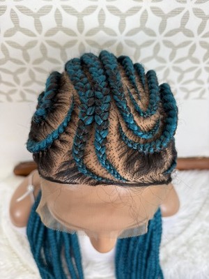 Full Lace Cornrow Perücke mit Babyhaar, leichte Vollperücke, günstige Perücke, 34''