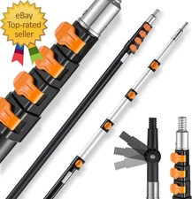 Telescopic Extension Pole 7-30 FT Multi-Purpose Extension Pole Sturdy Aluminum