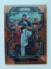 2022 Panini Prizm Corbin Burnes #208 Bronze Donut Circles 02/40 Brewers #208