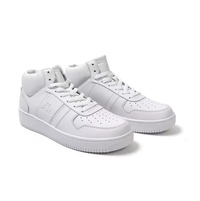 NEU KAPPA LA MORRA HERREN DAMEN GANZ WEISS LEDER HOHE SNEAKER GRÖßE UK 5 / 38