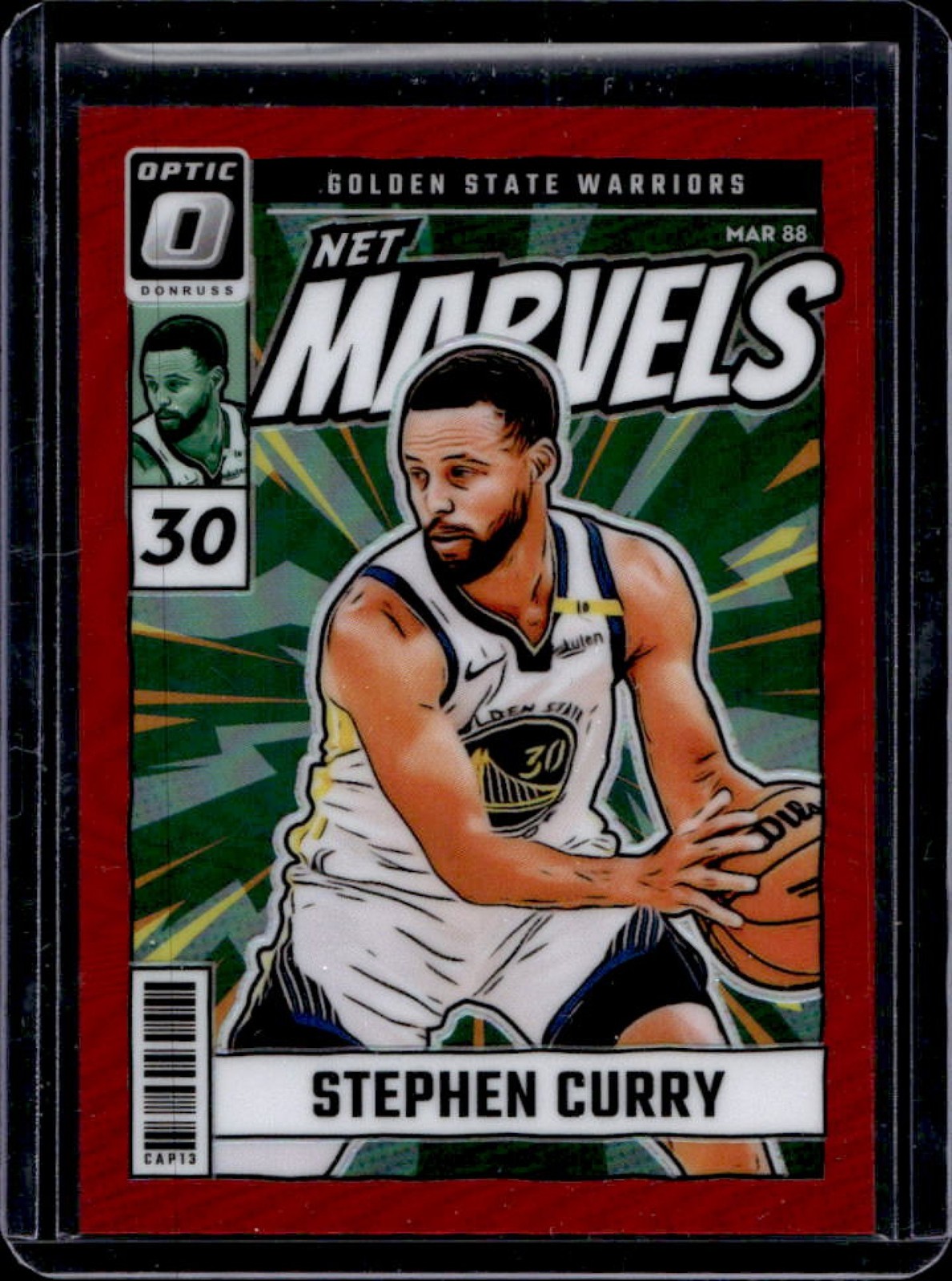2024-25 Donruss Optic Stephen Curry Net Marvels Red #/99 Warriors