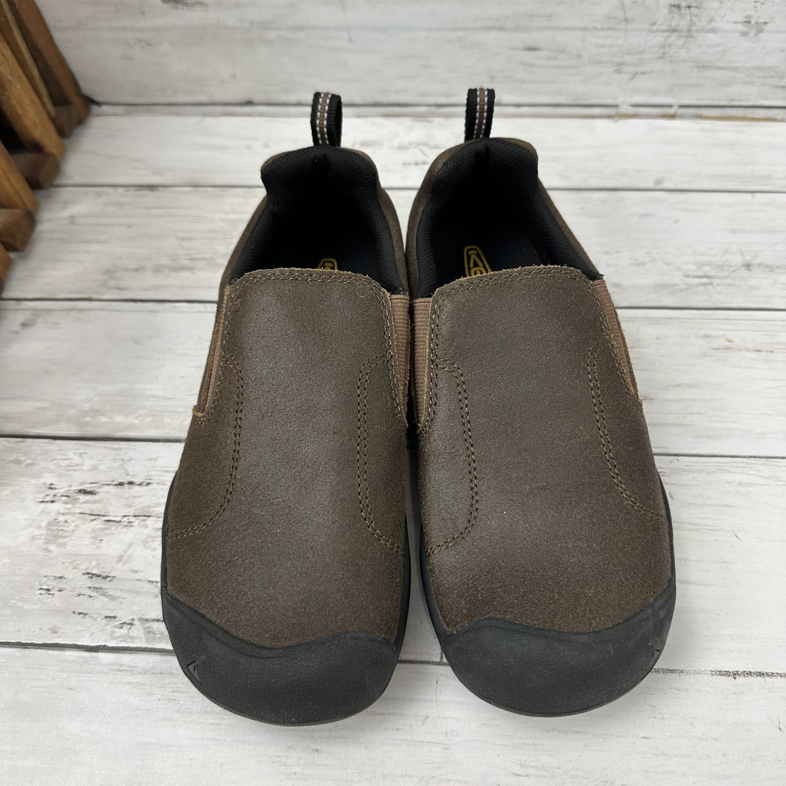 Scarpe slip on Keen Youth taglia 3 escursionismo impermeabili sportive punta chiusa marrone