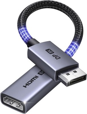 UGREEN 8K@60Hz DisplayPort auf HDMI Adapter DP 1.4 auf HDMI 2.1 Kabel [4K@240Hz/2K