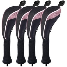 Golf Hybrid Club Head Covers - 4 Pack Stylish Set