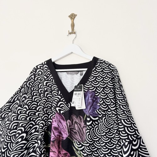 Ulla Popken Kaftan Midikleid Gr. UK 20/22 Blumen Abstrakt Strand Cover Up - Bild 5 von 12