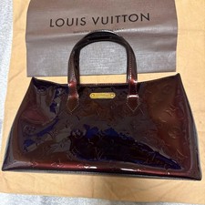 Louis Vuitton Vernis Wilshire PM Monogram Bag Amaranth Burgundy Used