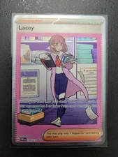 Lacey 175/131 SV: Prismatic Evolutions Holo NM Pokémon Supporter