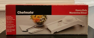 Chefmate Heavy Duty Mandoline Slicer - Makes Decorative Cuts Shoestring/Julienne