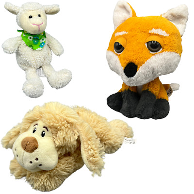 BIG HEADZ FUCHS STOFFTIER 22CM / HAPPY DOG 23CM / SUNDKID SCHAF 20CM HALSTUCH