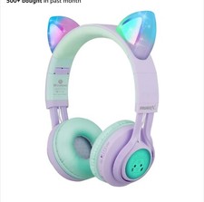 Kids Wireless Headphones, CT-7S Cat Ear Bluetooth, 85dB Volume Limiting, LED...