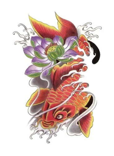 Carp Koi Fish Temporary Tattoo Waterproof Body Art party - Picture 22 of 35