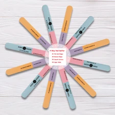 4 Way Nail Buffer / File Nail Edge, Remove Ridges, Smooth Surface, Super Shine