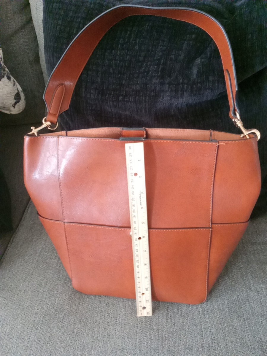 カバポスト Handbag Leather Brown OKPTA1519426 OK. 8833369 Pockets On Front
