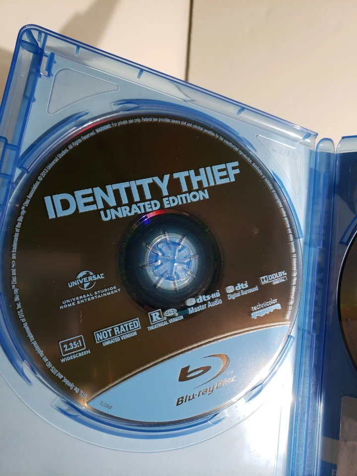Identity Thief Blu-ray DVD Widescreen Unrated Edition 2013 2-DISC Set - Image 3 of 4