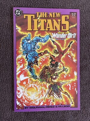 NEW TITANS #54 (DC, 1989) Wolfman & Perez ~ Who Is Wonder Girl?