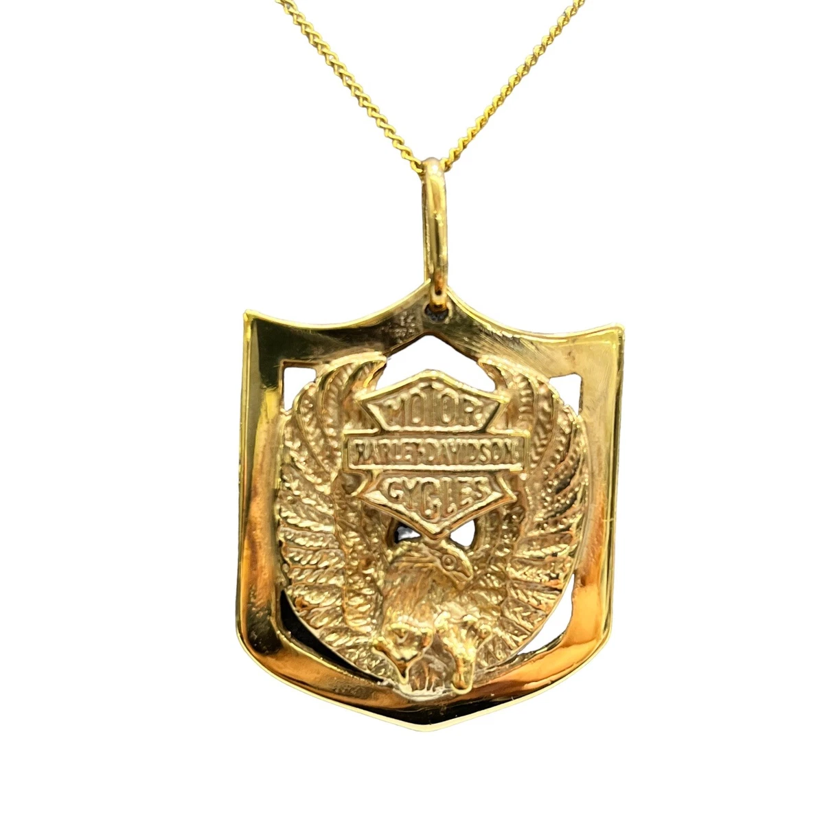 Harley davidson gold pendant deals