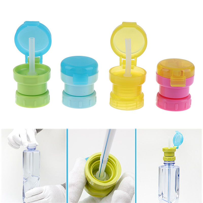 No Spill Choke Cute Water Bottle Adapter Cap With Tube Drinking Straw For B xnDE eBay
