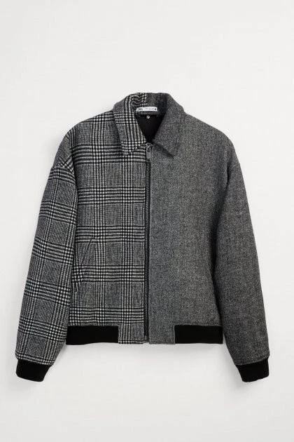 Zara top checkered jacket