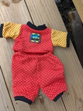 Vintage 80s Cabbage Patch kids Outfit Polka Dot Logo Cabbage patch Doll Clothes