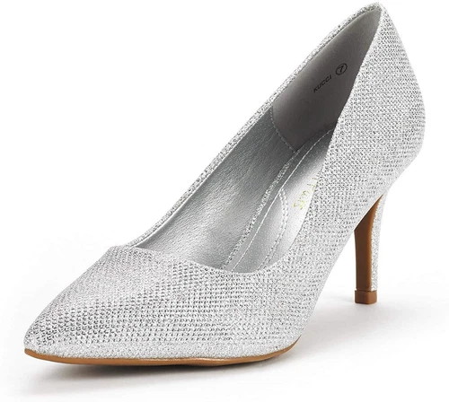 Zapatos sin cordones de tacón de aguja para mujer con punta para boda fiesta - Imagen 14 de 17