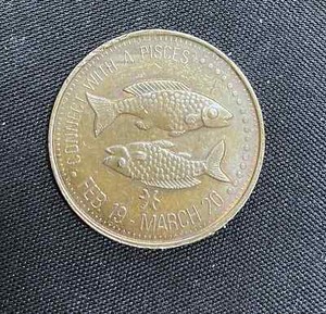 Very Sexy Circa 1970 Copper Pisces Token RARE!