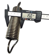 Music Wire Extension Spring Full Loop 7" x 1.5" OD x 0.177" Wire Dia 81159 11-lb