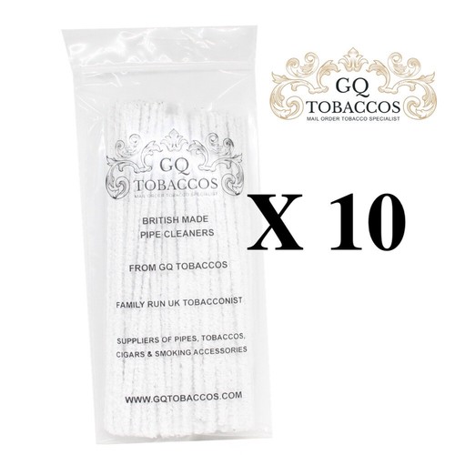 10 Packets of GQ Tobaccos Tapered Pipe Cleaners 10 x 100 = 1000 pipe