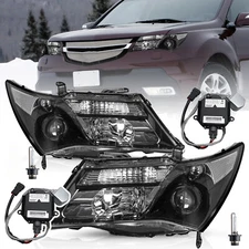 HID Ballast Black Headlights For 2007-2013 Acura MDX Headlights w/o Adaptive