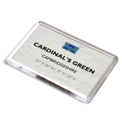 FRIDGE MAGNET - Cardinal's Green, Cambridgeshire - Lat/Long TL6146