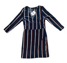 Forever 21 Womens Velour Vertical Stripe Stretchy Dress, Size M