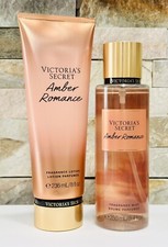 VICTORIA  S SECRET AMBER ROMANCE BODY MIST  LOTION SET