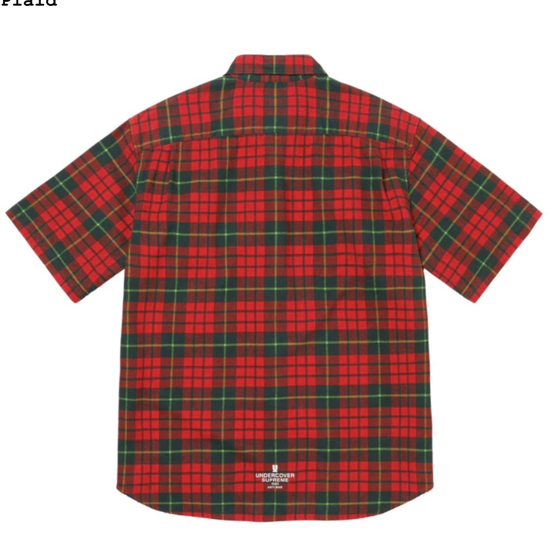 Supreme UNDERCOVER S/S Flannel Shirt Red Plaid Size Large ready to