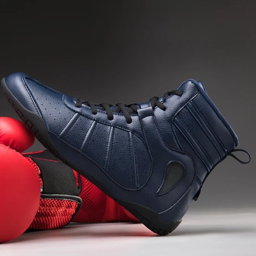 Professional Men Wrestling Shoes Training Combat Boots Racing Boxing Sneakers - Picture 6 of 26