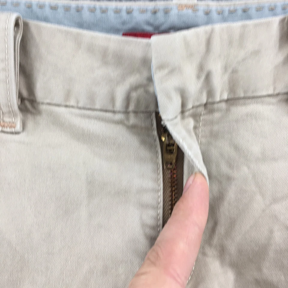 Pantalones Cortos Chinos Levi para Mujer 6 (Real 32X12) Beige Bolsillos de tiro bajo Informales Cremallera Mosca Foto 3 de 4