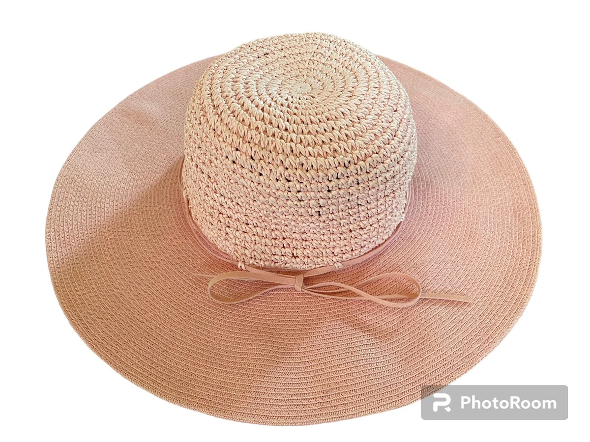 Scala Hat Cap Fitted Womens One Size Pink Mesh Wide Brim Church Wedding Derby USM-K2558-PK-2-LMK__72957.  main image 3