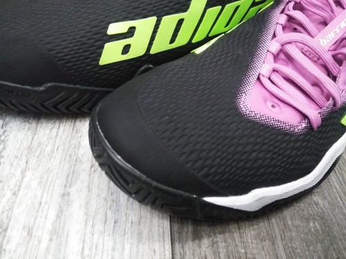 Adidas Barricade Scarpe da Tennis Uomo - Nero/Verde/Viola AGY1445 Taglia 11 (A+) - Foto 10 di 16