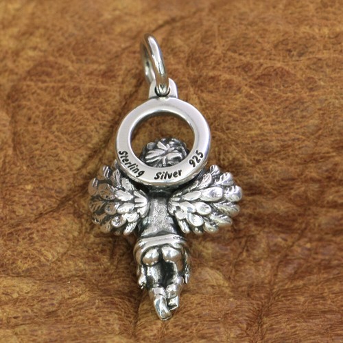 925 Sterlingsilber Amor Anhänger Charms kleiner Engel Gott der Liebe Anhänger TA187A - Bild 4 von 10