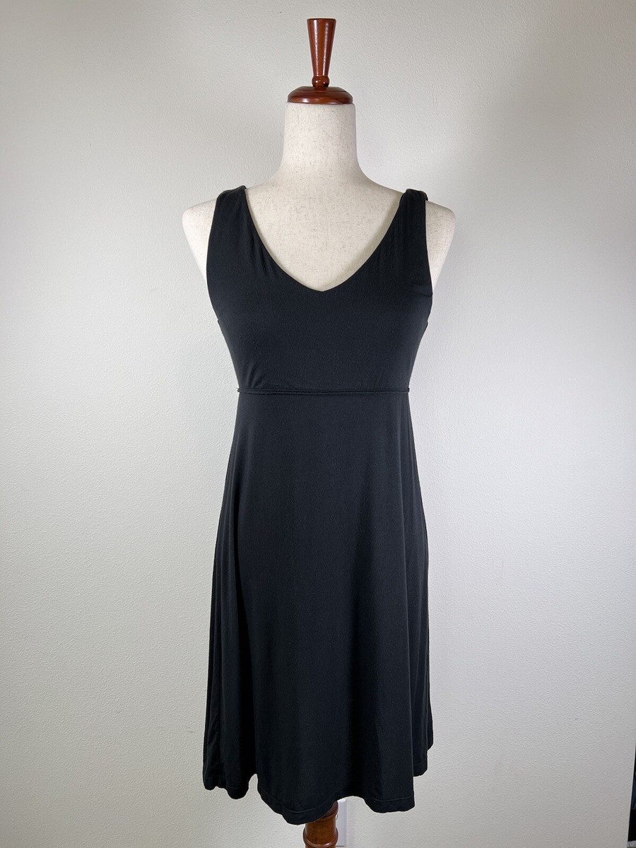 Athleta V Neck Solid Dress Size Small Mini Black Athletic Tennis Pickleball  Golf | eBay